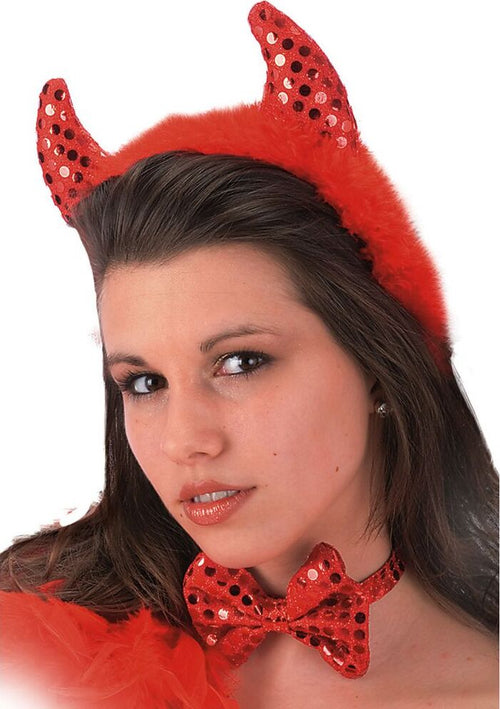 Set Diavoletta Con Cerchietto Corna e Papillon Accessorio Da Travestimento Salute e cura della persona/Erotismo e contraccezione/Abbigliamento erotico/Donna/Costumi e travestimenti Kondorama - Martinsicuro, Commerciovirtuoso.it
