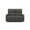 Set divani Potter 2 e 3 posti e poltrona recliner manuali in tessuto Mia 103-27 grigio scuro