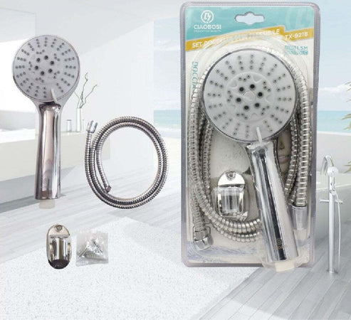 Set Doccetta Soffione Doccia Con Tubo Flessibile 1.5 Metri Staffa Bagno Tx-9218 Fai da te/Attrezzature per cucine e bagni/Attrezzature per bagni/Docce e componenti doccia/Filtri supporti e soffioni doccia/Docce fisse Trade Shop italia - Napoli, Commerciovirtuoso.it