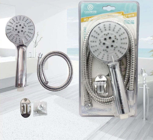 Set Doccetta Soffione Doccia Con Tubo Flessibile 1.5 Metri Staffa Bagno Tx-9218 Fai da te/Attrezzature per cucine e bagni/Attrezzature per bagni/Docce e componenti doccia/Filtri supporti e soffioni doccia/Docce fisse Trade Shop italia - Napoli, Commerciovirtuoso.it