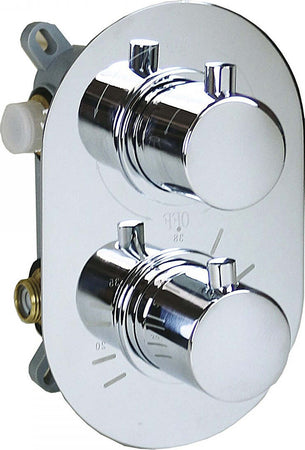 Set-Doccia-ad-Incasso-EOLIE-con-Soffione-tondo,-Braccio,-Miscelatore-Termostatico-e-Doccetta