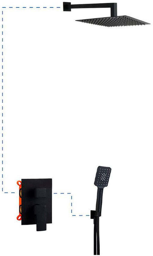 Set doccia completo colore nero opaco