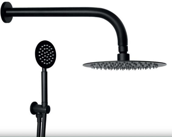 Set doccia completo moderno nero opaco