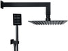Set doccia completo moderno quadrato nero opaco