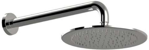 Set doccia con braccio doccia cm 40 e soffione doccia da 40 cm, tutto ottone pesante