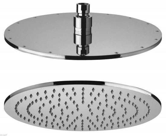 Set doccia con braccio doccia cm 40 e soffione doccia da 40 cm, tutto ottone pesante
