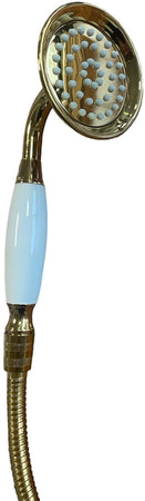 Set doccia dorato oro vintage doccetta con flessibile