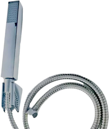 Set doccia minimalista, doccetta squadrata con flessibile cm 120