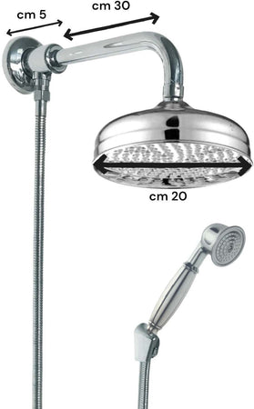Set doccia vintage con deviatore a pressione