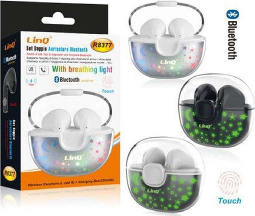 Set Doppio Auricolare Cuffie Bluetooth Luce Led Rgb Touch Box Base Ricarica R8377 Elettronica/Cuffie auricolari e accessori/Cuffie/Cuffie In-Ear Trade Shop italia - Napoli, Commerciovirtuoso.it
