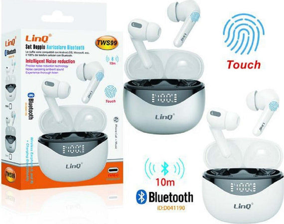 Set Doppio Auricolare Cuffie Bluetooth Touch Con Box Di Ricarica Display Tws99 Elettronica/Cuffie auricolari e accessori/Cuffie/Cuffie In-Ear Trade Shop italia - Napoli, Commerciovirtuoso.it