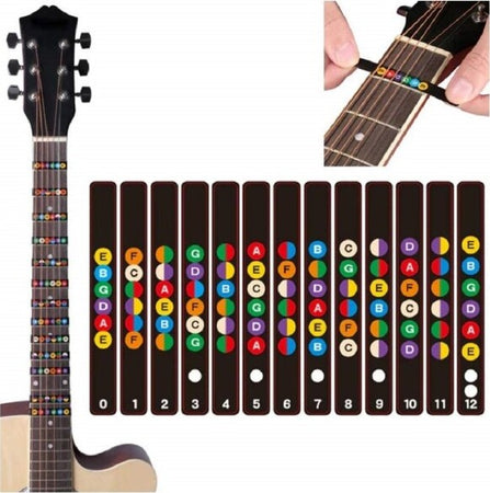 Set-Etichette-Adesive-Per-Chitarra-Insegnare-Tastiera-Imparare-Uso-Della-Chitarra-Corde