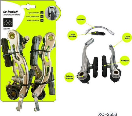 Set Freni A V Bici Universali Anteriore Posteriore In Lega Di Alluminio Xc-2556 Sport e tempo libero/Attività ricreative all'aperto/Ciclismo/Componenti e parti/Freni posteriori Trade Shop italia - Napoli, Commerciovirtuoso.it