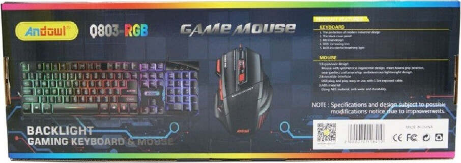 Set Gioco Con Tastiera Led Mouse Cablato Usb Retroilluminata Multicolore Q803-rgb Elettronica/Informatica/Accessori/Tastiere Mouse e periferiche di input/Set tastiera e Mouse Trade Shop italia - Napoli, Commerciovirtuoso.it