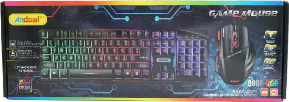Set Gioco Con Tastiera Led Mouse Cablato Usb Retroilluminata Multicolore Q803-rgb Elettronica/Informatica/Accessori/Tastiere Mouse e periferiche di input/Set tastiera e Mouse Trade Shop italia - Napoli, Commerciovirtuoso.it