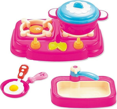 Set-Gioco-Piccoli-Chef-Con-Fornello-Lavandino-Frutta-Verdura-E-Accessori-3+-Anni