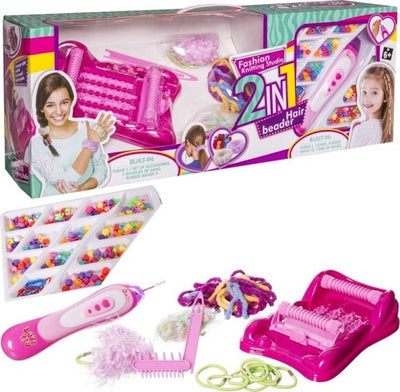 Set-Hair-Beader-Crea-Codini-E-Trecce-Gioiello-Giochi-Giocattolo-Per-Bambini