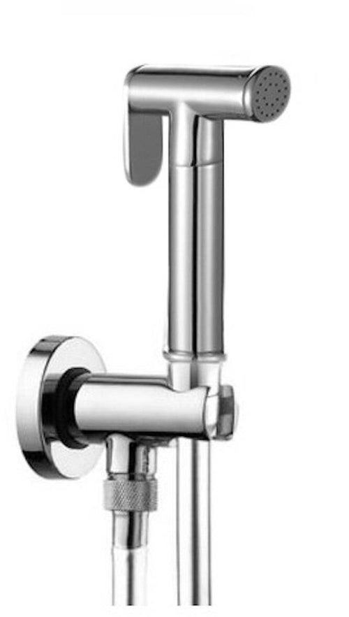 Set idroscopino , doccetta wc kit completo con flessibile silver 120 cm