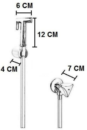 Set idroscopino wc completo di rubinetto d'arresto