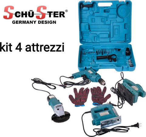 Set in valigia kit 4 pezzi schuster germany Moda/Valigie borse e accessori da viaggio/Valigie e set da viaggio/Set di valigie Led Mall Home - Napoli, Commerciovirtuoso.it