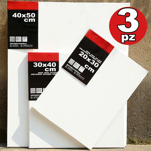 SET KIT 3 TELE TELA PER DIPINGERE CANVAS RETTANGOLARE DISEGNO ARTE PITTURA  Trade Shop italia - Napoli, Commerciovirtuoso.it