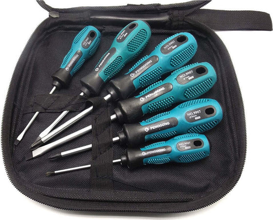 SET KIT 7 CACCIAVITI CACCIAVITE CON MANICO ERGONOMICO PUNTA A STELLA A TAGLIO Fai da te/Utensili elettrici e a mano/Utensili a mano/Cacciaviti/Set cacciaviti Trade Shop italia - Napoli, Commerciovirtuoso.it