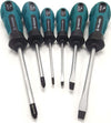 Set-Kit-7-Cacciaviti-Cacciavite-Con-Manico-Ergonomico-Punta-A-Stella-A-Taglio