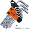 Set Kit 9 Chiavini Torx Forati T10-t50 Angolate Stella Brugola Chromo Vanadio Fai da te/Utensili elettrici e a mano/Utensili a mano/Bussole e set di bussole/Corredi di bussole/Standard Trade Shop italia - Napoli, Commerciovirtuoso.it