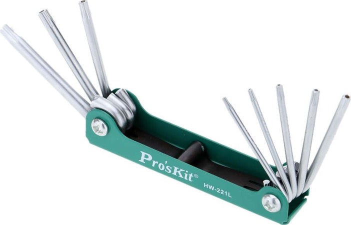 SET KIT CHIAVINI TORX 8IN1FORATI TASCABILI PIEGHEVOLE T 10 15 20 25 27 30 40 45 Fai da te/Utensili elettrici e a mano/Utensili a mano/Cacciaviti/Set cacciaviti Trade Shop italia - Napoli, Commerciovirtuoso.it