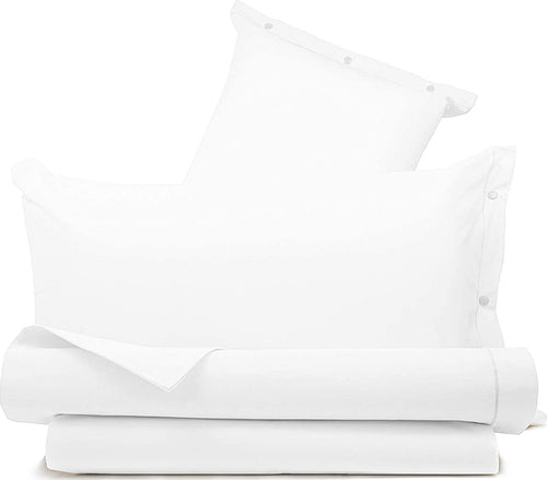 Set Lenzuola Completo Lenzuola 100% Cotone Tinta Unita Made in Italy Bianco Diverse Misure per Letto Matrimoniale, Singolo, Una Piazza E Mezza Casa e cucina/Tessili per la casa/Biancheria da letto/Lenzuola e federe/Set di lenzuola e federe Smartdecohome - Sesto San Giovanni, Commerciovirtuoso.it