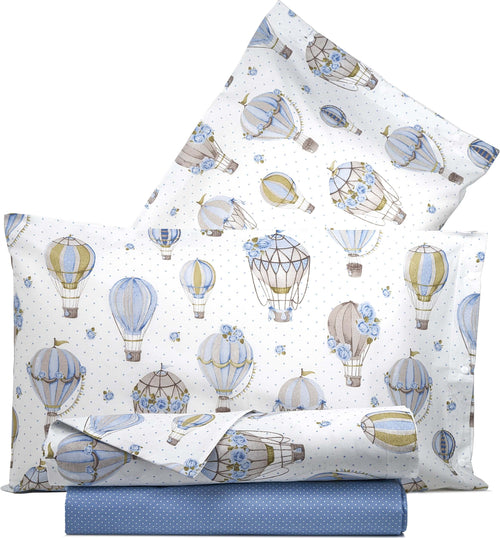 Set Lenzuola Completo Letto Lenzuola 100% Cotone Made in Italy Mongolfiere Azzurro Diverse Misure per Letto Matrimoniale, Singolo, Una Piazza E Mezza Casa e cucina/Tessili per la casa/Biancheria da letto/Lenzuola e federe/Set di lenzuola e federe Smartdecohome - Sesto San Giovanni, Commerciovirtuoso.it