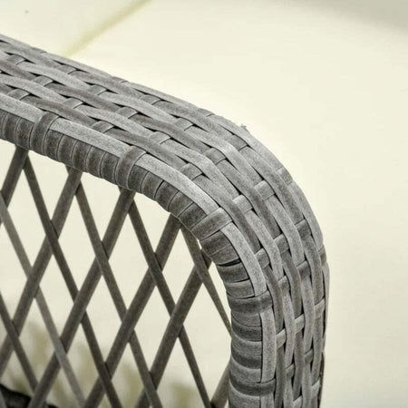 Set-Lettino-Prendisole-e-Tavolino-in-Rattan-PE,-Sdraio-da-Giardino-Regolabile-su-5-Posizioni-e-Tavolino-a-2-Ripiani,-Bianco-Crema-862-054GY