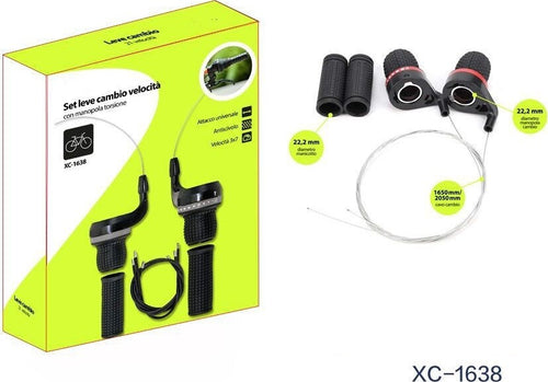 Set Leve Per Cambio Velocita 3x7 Con Manopola Torsione Antiscivolo Bici Xc-1638 Sport e Tempo Libero > Ciclismo > Ricambi per Bici > Sport Trade Shop italia - Napoli, Commerciovirtuoso.it