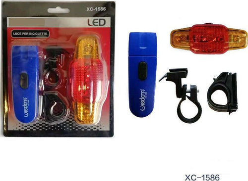 Set Luce Bici Bicicletta Frontale Torcia Led Posteriore Sicurezza Ganci Xc-1586 Sport e Tempo Libero > Ciclismo > Luci per Bici > Sport Trade Shop italia - Napoli, Commerciovirtuoso.it