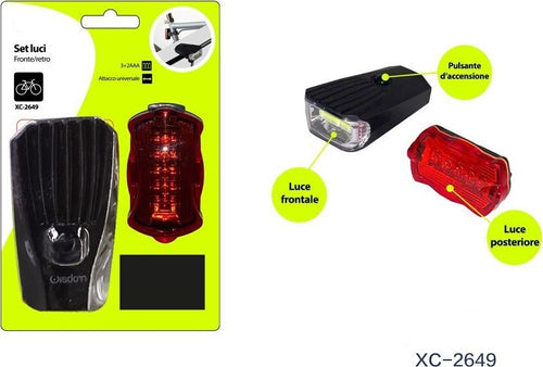 Set Luci Anteriore Posteriore Fanalino Bici Bicicletta Attacco Universale Xc2649 Sport e Tempo Libero > Ciclismo > Luci per Bici > Sport Trade Shop italia - Napoli, Commerciovirtuoso.it