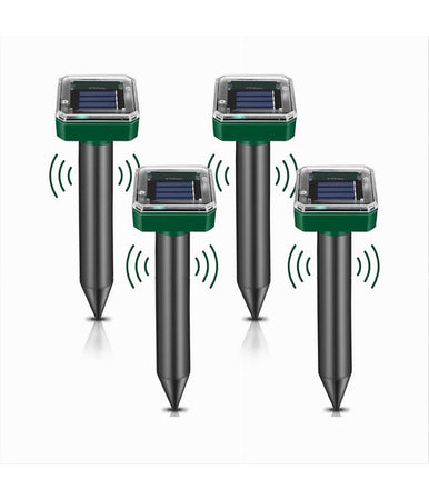 Set Luci Solari Quadrato Impermeabile Con Repellente Ad Ultrasuoni Per Parassiti