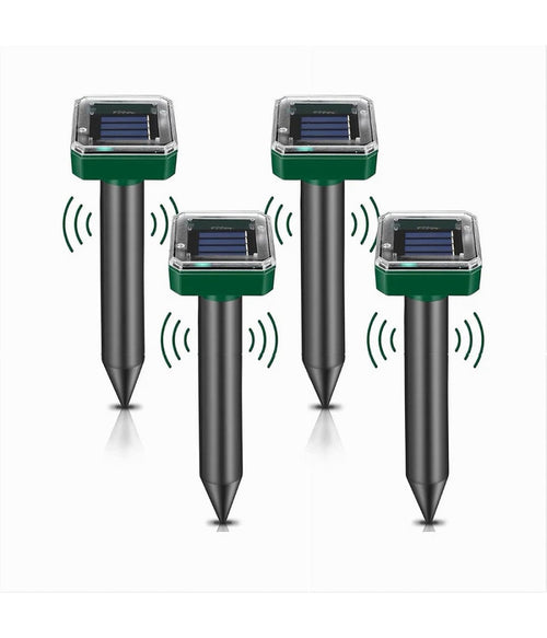 Set Luci Solari Quadrato Impermeabile Con Repellente Ad Ultrasuoni Per Parassiti