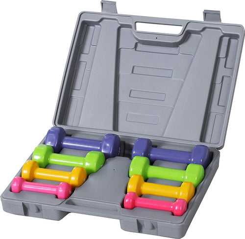 Set-Manubri-Palestra-con-Valigetta-2x0.5kg+2x1kg+2x1.5kg+2x2kg-Pesi-per-Fitness