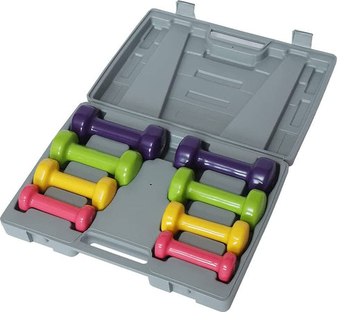Set-Manubri-Palestra-con-Valigetta-2x0.5kg+2x1kg+2x1.5kg+2x2kg-Pesi-per-Fitness