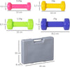 Set-Manubri-Palestra-con-Valigetta-2x0.5kg+2x1kg+2x1.5kg+2x2kg-Pesi-per-Fitness