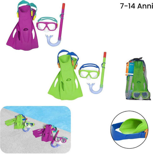 Set Maschera Boccaglio Pinne Snorkeling Freestyle 7-14 Anni Piscina Mare 25019 Sport e tempo libero/Attività ricreative all'aperto/Sport acquatici/Immersione e Snorkeling/Maschere Trade Shop italia - Napoli, Commerciovirtuoso.it