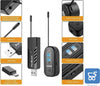 Set Microfono wireless headset Mic Microfono a clip con Ricevitore e Trasmettitore Wireless per Riprese video Registrazioni