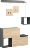 Set-Mobile-da-Ingresso-con-Attaccapanni,-Scarpiera-con-Panca-e-Scaffale,-Grigio-e-Naturale-GY6837-255CGGY6