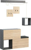 Set-Mobile-da-Ingresso-con-Attaccapanni,-Scarpiera-con-Panca-e-Scaffale,-Grigio-e-Naturale-GY6837-255CGGY6