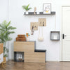 Set-Mobile-da-Ingresso-con-Attaccapanni,-Scarpiera-con-Panca-e-Scaffale,-Grigio-e-Naturale-GY6837-255CGGY6