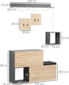 Set-Mobile-da-Ingresso-con-Attaccapanni,-Scarpiera-con-Panca-e-Scaffale,-Grigio-e-Naturale-GY6837-255CGGY6