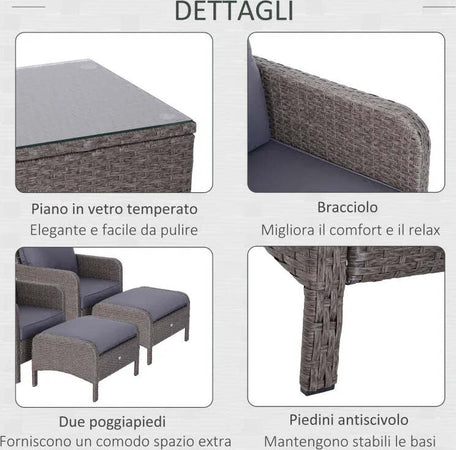 Set-Mobili-da-Giardino-2-Poltrone-2-Poggiapiedi-1-Tavolino-in-Vetro-Temperato-Rattan-Grigio-860-066
