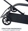 Set-Mobili-da-Giardino-2-Sedie-a-Sdraio-e-Tavolino-3pz-Lettino-Prendisole-Rotelle-Reclinabile-Rattan-Nero-862-011BK
