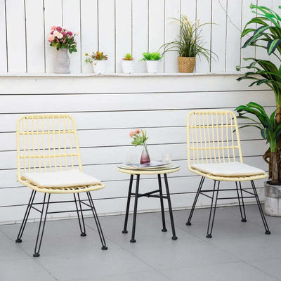 Set-Mobili-da-Giardino-3-Pezzi-con-Tavolino-e-Sedie-in-Rattan-PE,-Poilestere-e-Acciaio-per-Esterni,-Crema-863-087CW