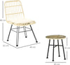 Set-Mobili-da-Giardino-3-Pezzi-con-Tavolino-e-Sedie-in-Rattan-PE,-Poilestere-e-Acciaio-per-Esterni,-Crema-863-087CW